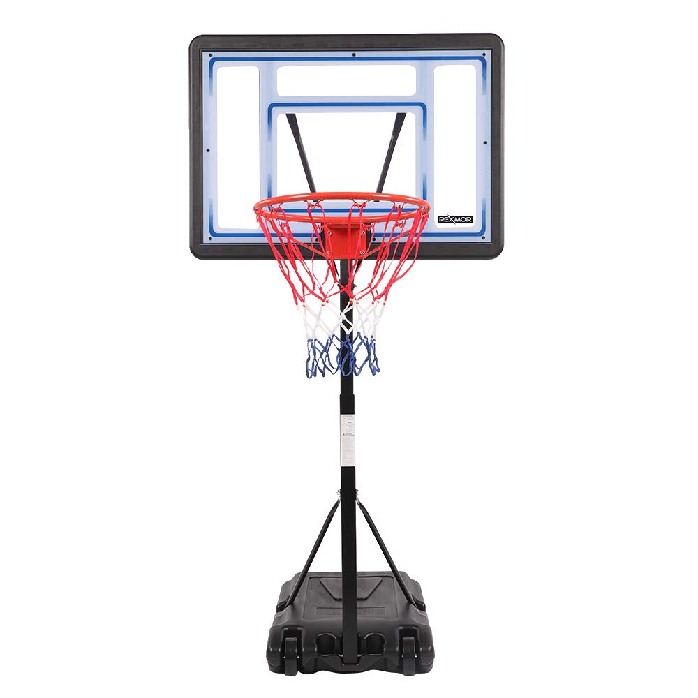 PEXMOR Wall-Mount Basketball Backboard Hoops Goals Rim Combo Kit