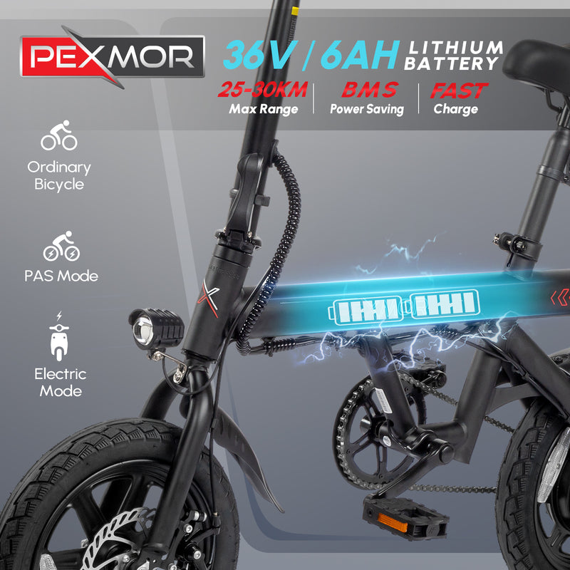 Load image into Gallery viewer, PEXMOR 14&quot; Folding Electric Bike Commuter E-Bike with 350W Motor (Peak 500W)
