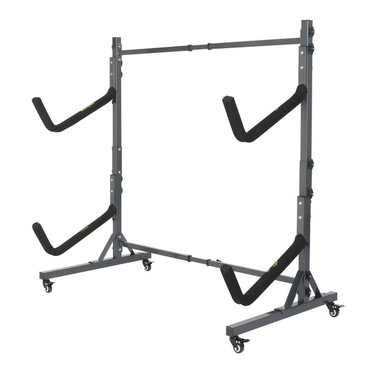 PEXMOR  Kayak Stand Freestanding Storage Rack for Kayak with Lockable Wheels