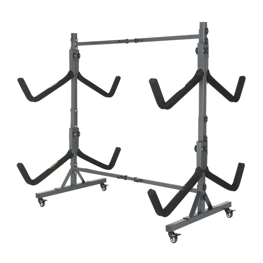 PEXMOR  Kayak Stand Freestanding Storage Rack for Kayak with Lockable Wheels