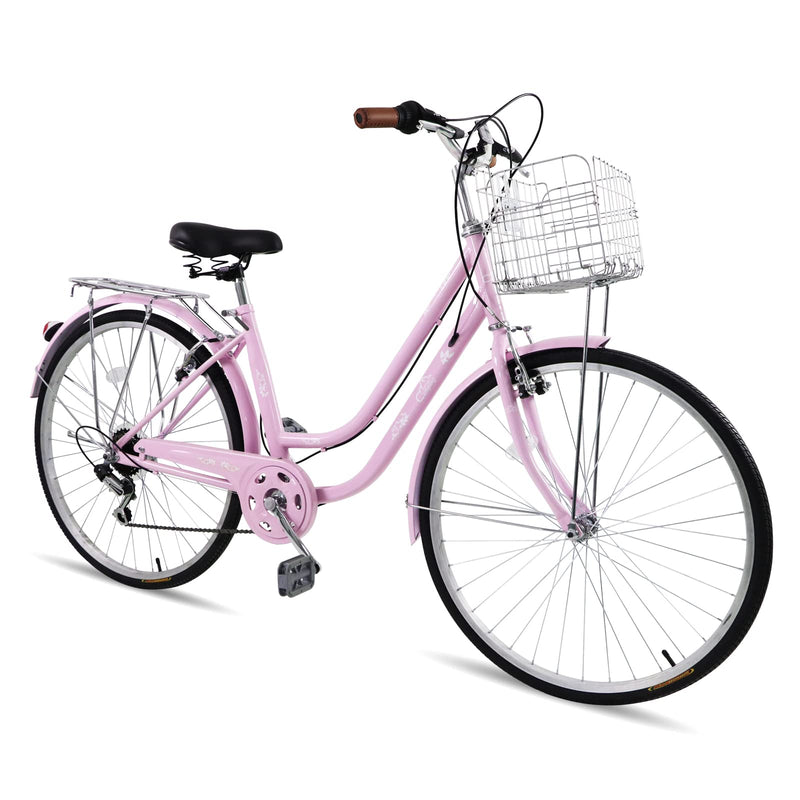 Load image into Gallery viewer, 26&quot; Women Beach Cruiser Bike 7 Speeds Commuter Bike
