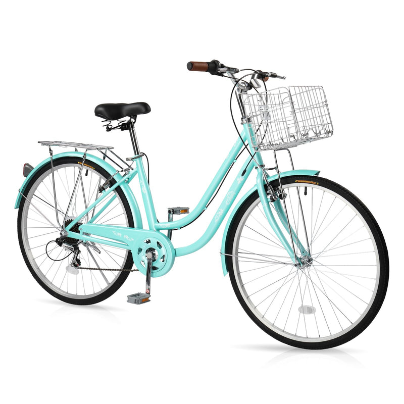 Load image into Gallery viewer, 26&quot; Women Beach Cruiser Bike 7 Speeds Commuter Bike
