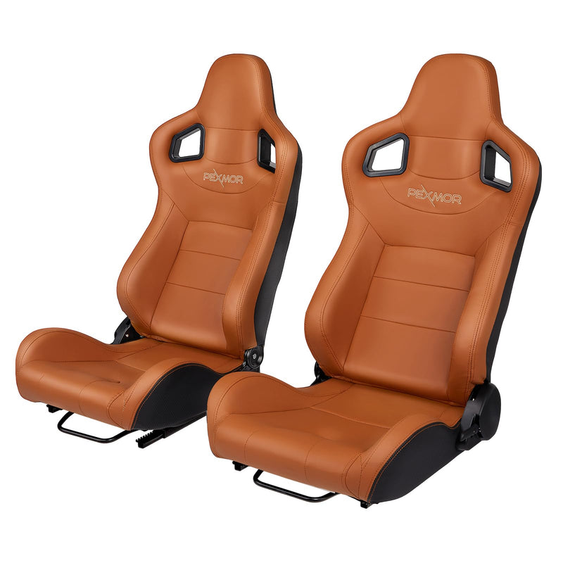 Load image into Gallery viewer, PEXMOR 2 Pieces Universal Racing Seats With PU &amp; Carbon Leather Adjustable Seats With Sliders
