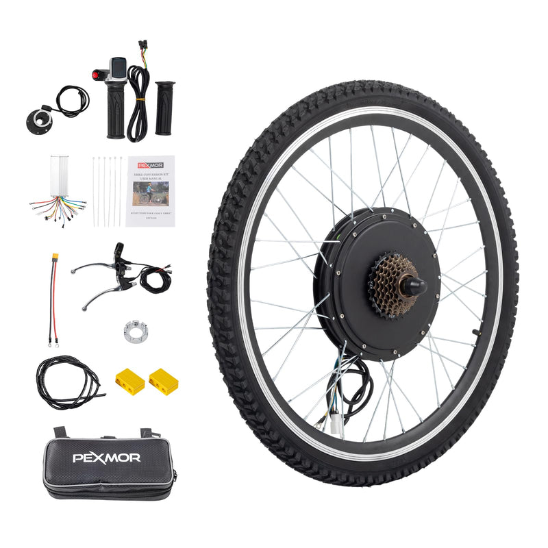 Load image into Gallery viewer, PEXMOR 26&quot; Electric Bike Conversion Kit 48V Hub Motor Wheel Kit with Battery Indicator
