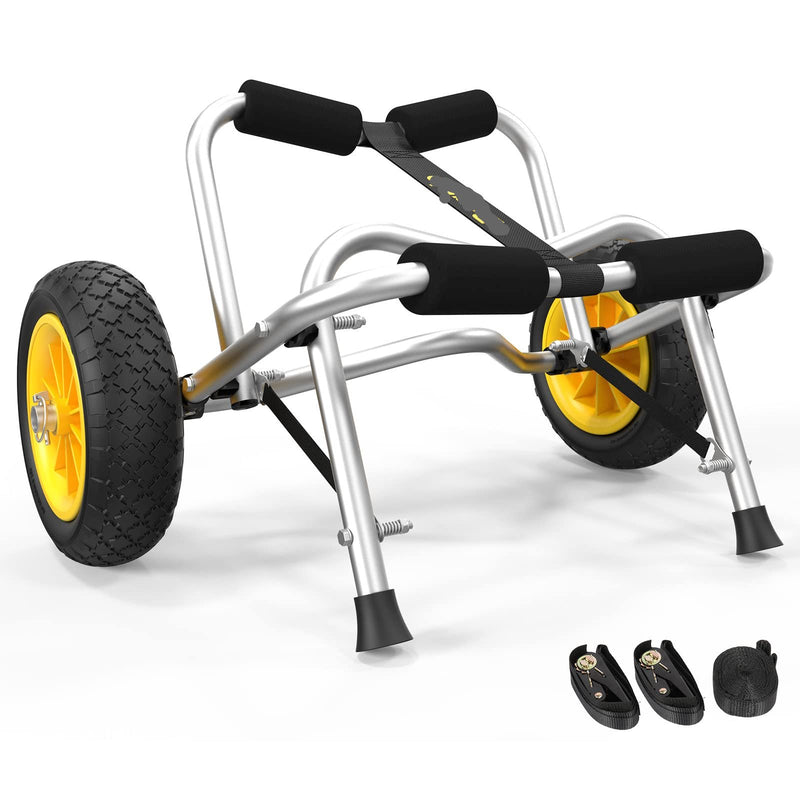 Load image into Gallery viewer, PEXMOR Dolly Kayak Cart Wheels Detachable Canoe Cart with Solid Tires and Kickstand Kayak Trolley
