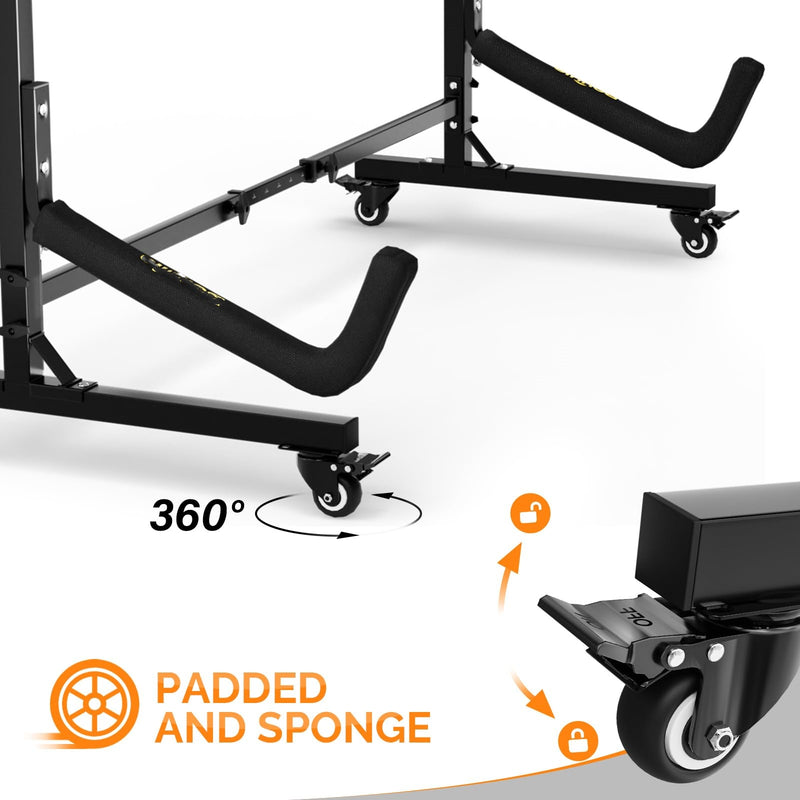 Load image into Gallery viewer, PEXMOR  Kayak Stand Freestanding Storage Rack for Kayak with Lockable Wheels
