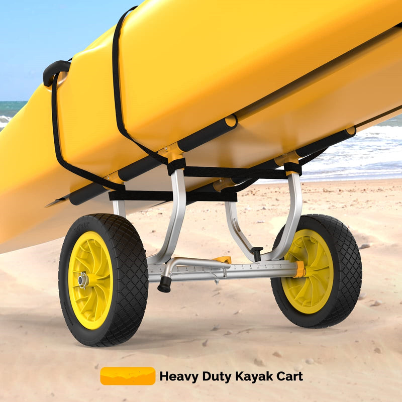 Load image into Gallery viewer, PEXMOR Heavy Duty Universal Kayak Cart with 12&quot; Flat-Free Kayak Wheels
