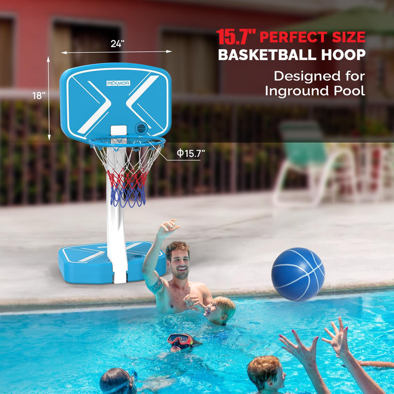 Load image into Gallery viewer, PEXMOR 2-in-1 Pool Basketball Hoop with Volleyball Net
