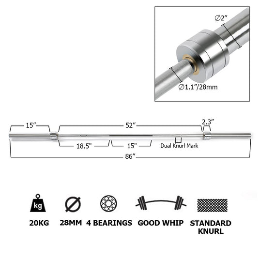 PEXMOR 7FT Olympic Weightlifting Bar 700 lbs